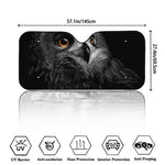 Owl Portrait Print Car Windshield Sun Shade