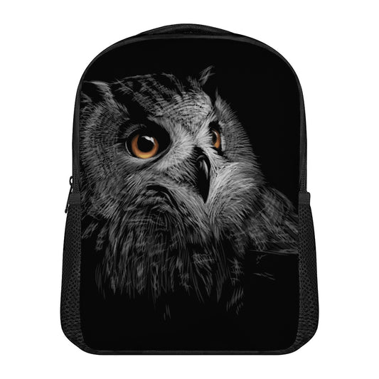 Owl Portrait Print Casual Backpack