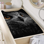 Owl Portrait Print Changing Pad Cover
