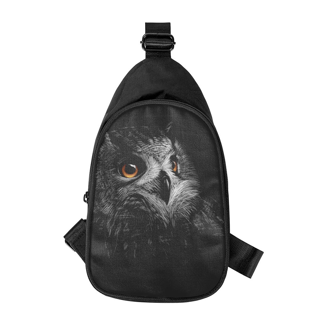 Owl Portrait Print Chest Bag