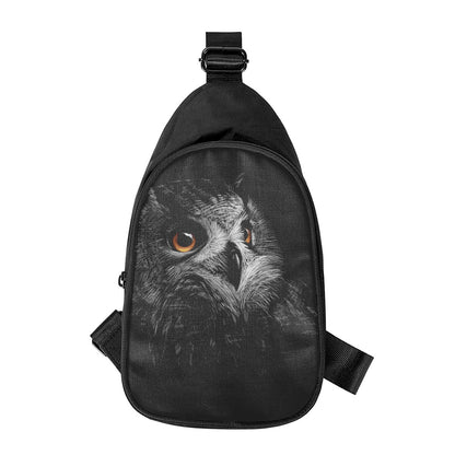 Owl Portrait Print Chest Bag