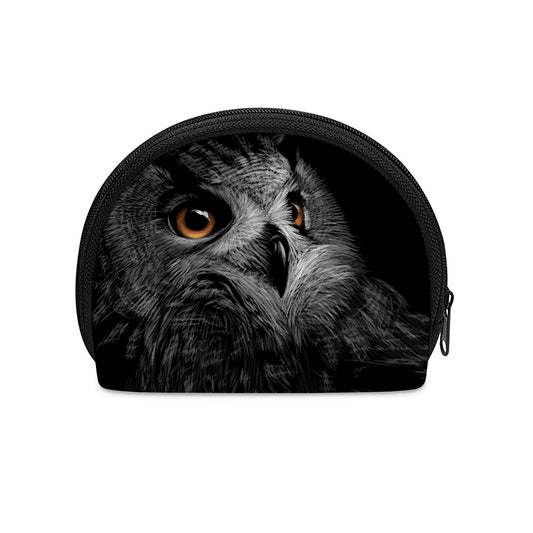 Owl Portrait Print Coin Purse