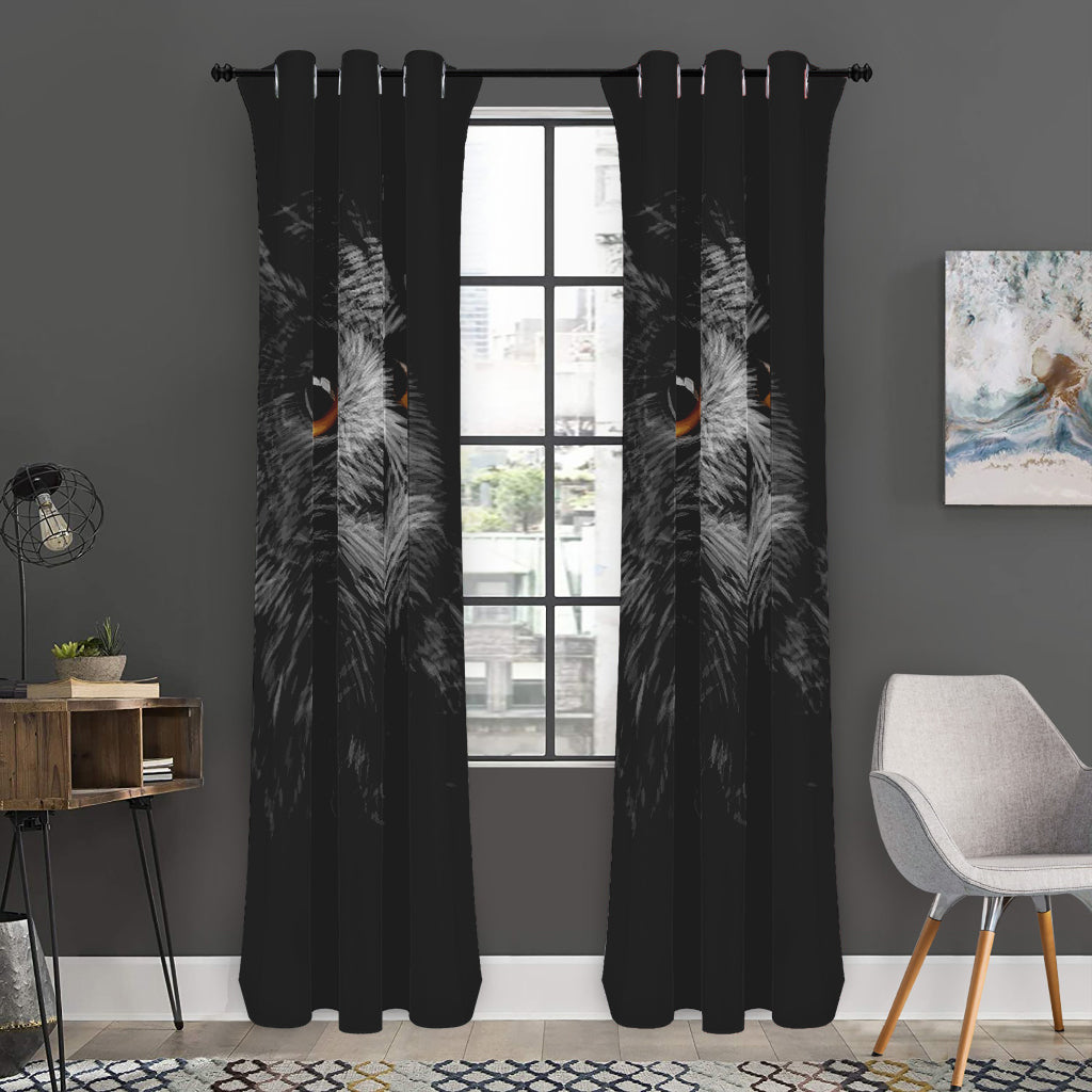 Owl Portrait Print Curtain