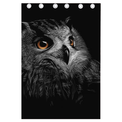 Owl Portrait Print Curtain