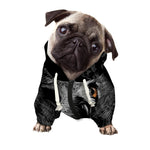 Owl Portrait Print Dog Zip Up Hoodie