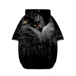 Owl Portrait Print Dog Zip Up Hoodie