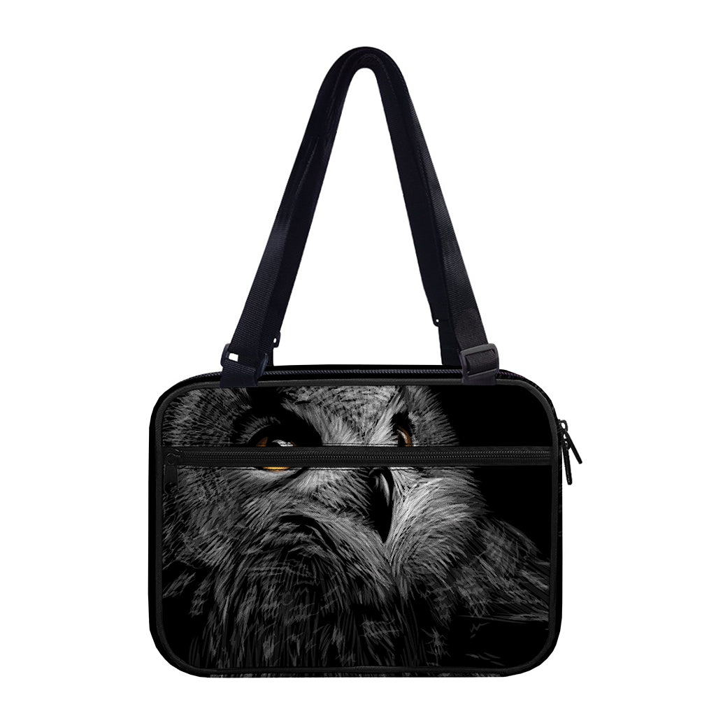 Owl Portrait Print Double Strap Bible Bag