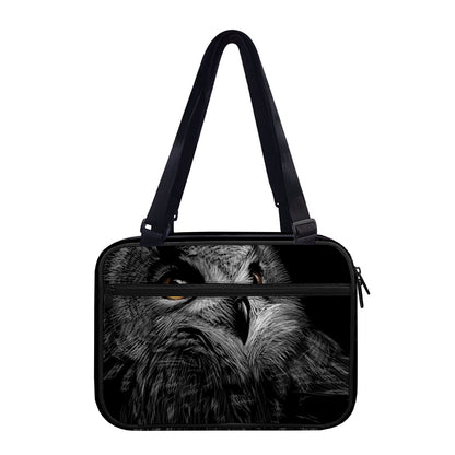 Owl Portrait Print Double Strap Bible Bag