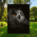 Owl Portrait Print Garden Flag