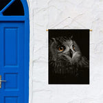 Owl Portrait Print Garden Flag