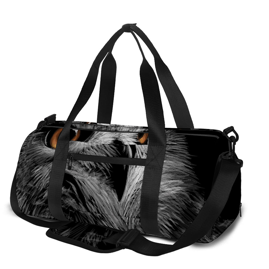 Owl Portrait Print Gym Bag