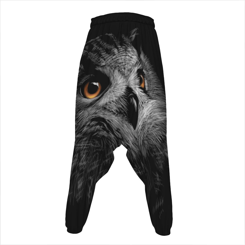 Owl Portrait Print Hammer Pants