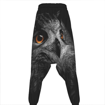 Owl Portrait Print Hammer Pants