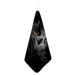 Owl Portrait Print Hand Towel