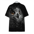 Owl Portrait Print Hawaiian Shirt