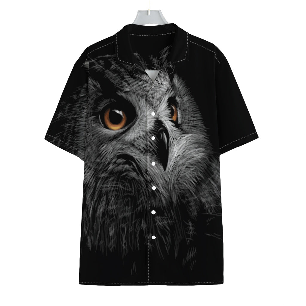 Owl Portrait Print Hawaiian Shirt