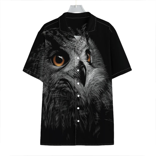 Owl Portrait Print Hawaiian Shirt