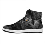 Owl Portrait Print High Top Leather Sneakers