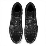 Owl Portrait Print High Top Leather Sneakers