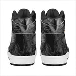 Owl Portrait Print High Top Leather Sneakers