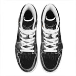 Owl Portrait Print High Top Leather Sneakers