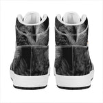 Owl Portrait Print High Top Leather Sneakers