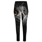 Owl Portrait Print High-Waisted Pocket Leggings