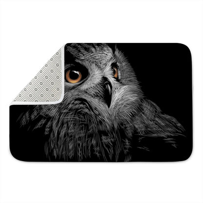 Owl Portrait Print Indoor Door Mat