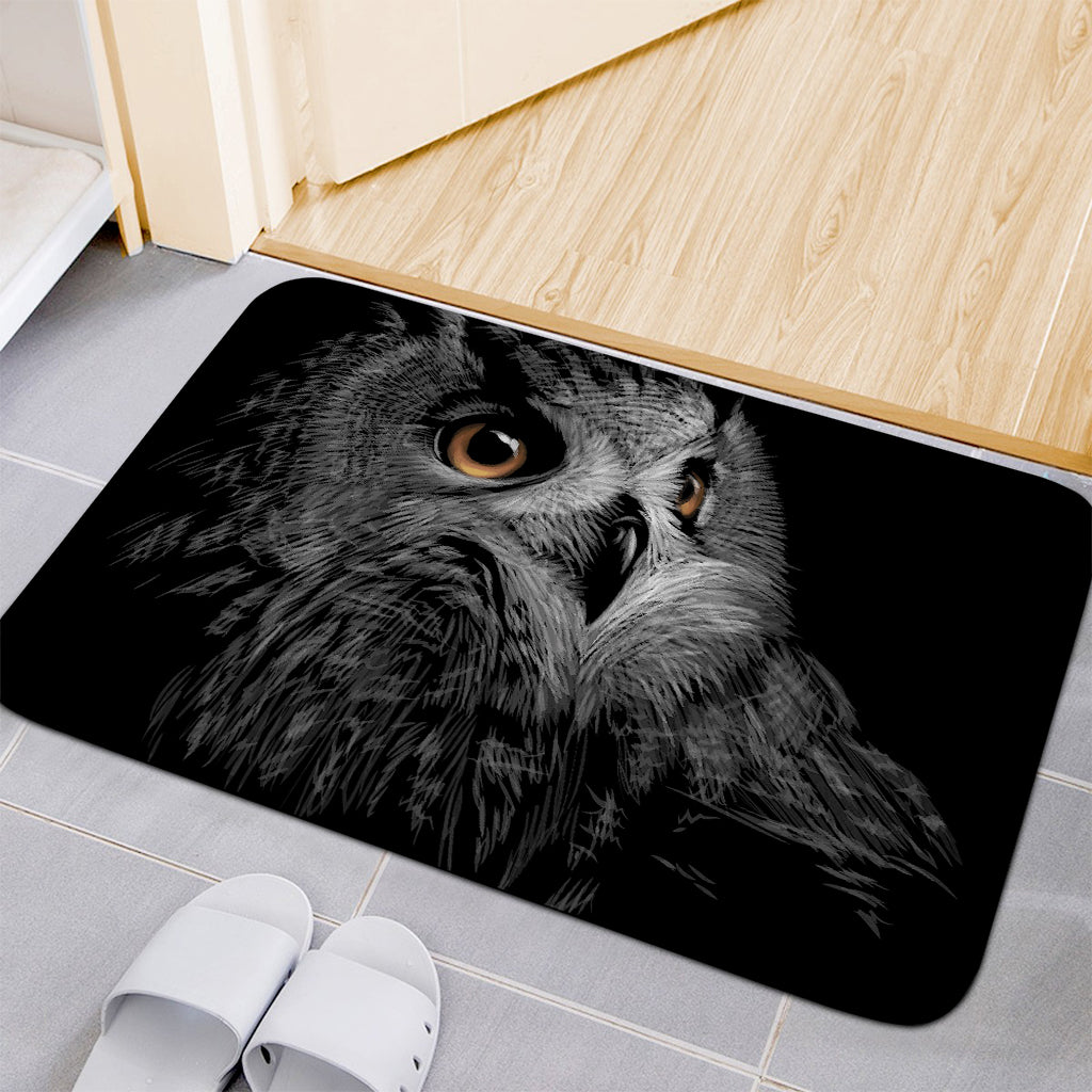 Owl Portrait Print Indoor Door Mat