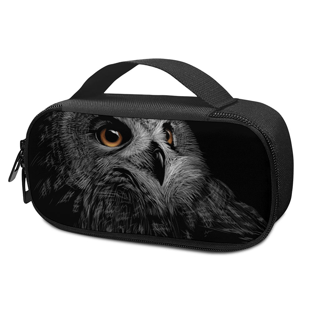 Owl Portrait Print Insulin Cooler Travel Case