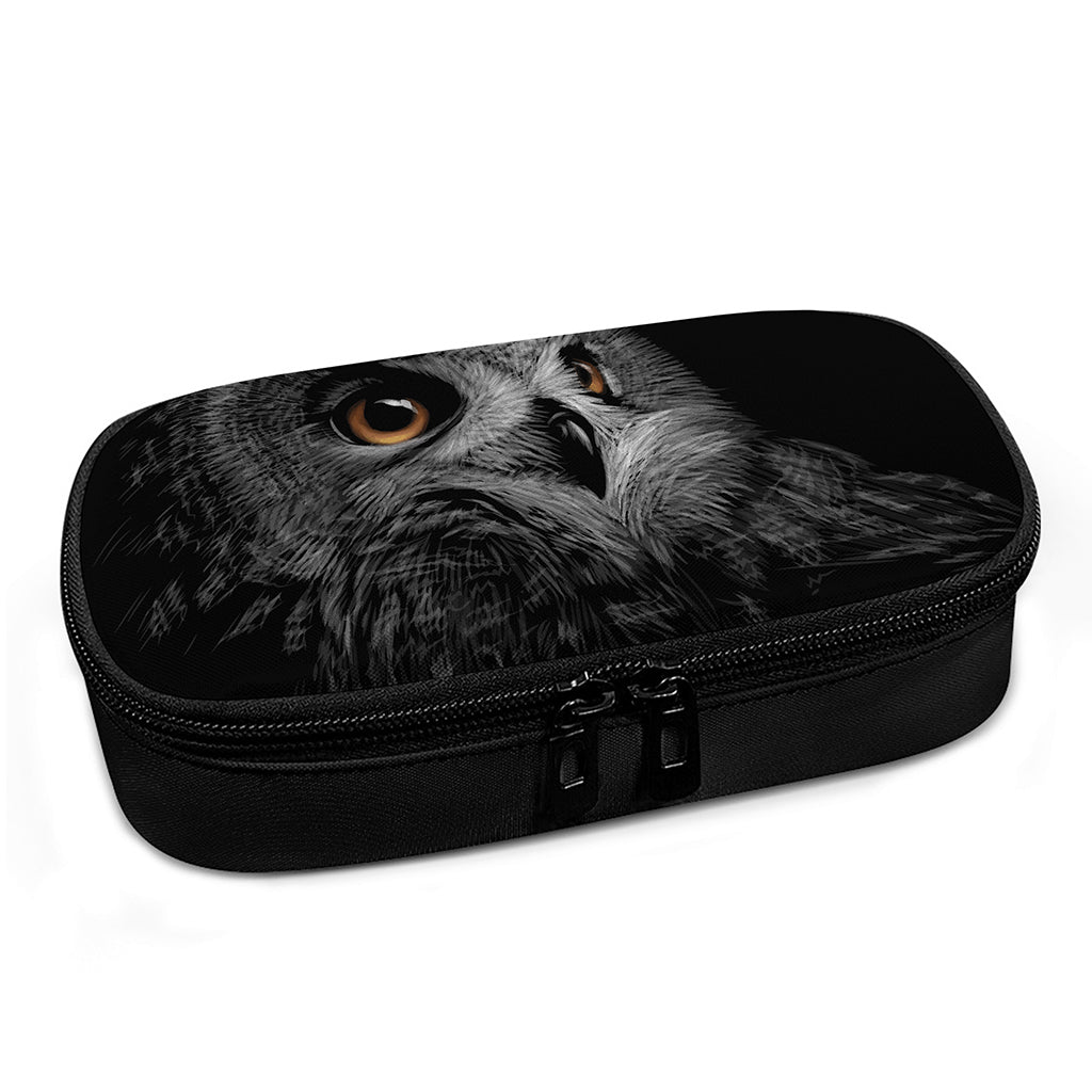 Owl Portrait Print Insulin Cooler Travel Case