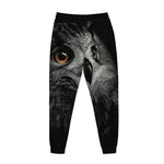 Owl Portrait Print Jogger Pants