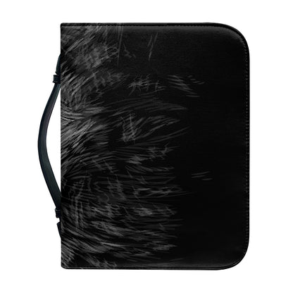 Owl Portrait Print Leather Bible Cover