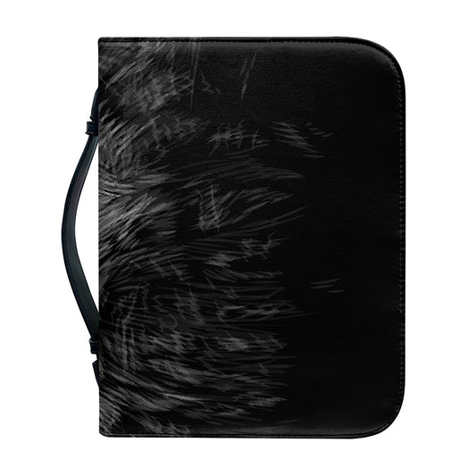 Owl Portrait Print Leather Bible Cover
