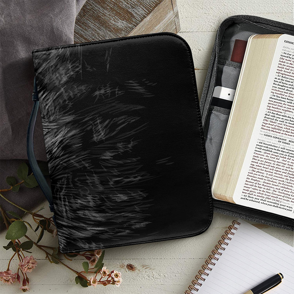Owl Portrait Print Leather Bible Cover