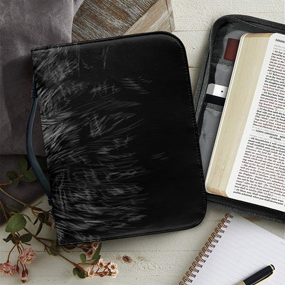 Owl Portrait Print Leather Bible Cover