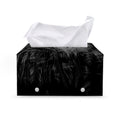 Owl Portrait Print Leather Tissue Box Cover