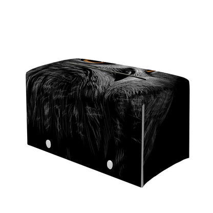 Owl Portrait Print Leather Tissue Box Cover