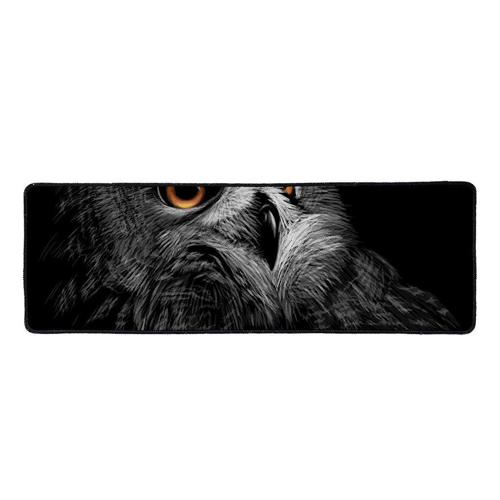 Owl Portrait Print Long Kitchen Mat