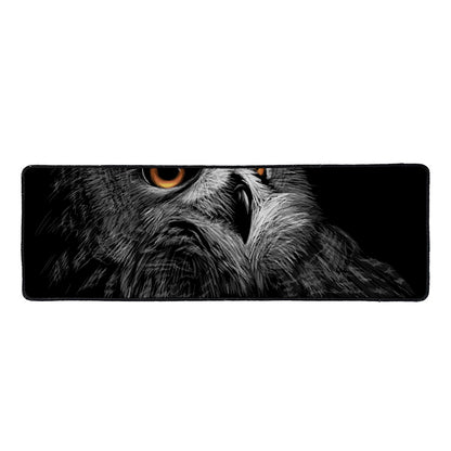 Owl Portrait Print Long Kitchen Mat