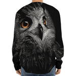 Owl Portrait Print Long Sleeve Baseball Jersey