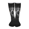 Owl Portrait Print Long Socks