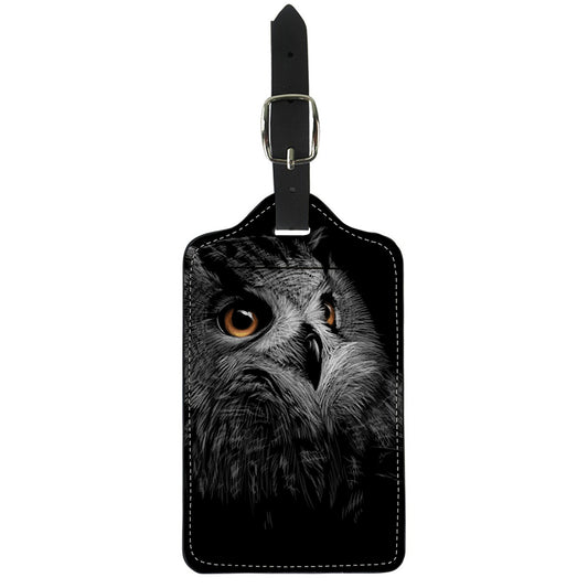 Owl Portrait Print Luggage Tag