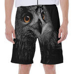 Owl Portrait Print Men's Beach Shorts