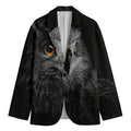 Owl Portrait Print Men's Blazer