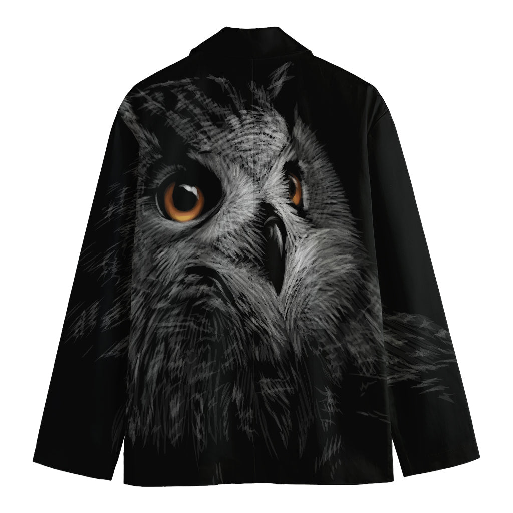 Owl Portrait Print Men's Blazer