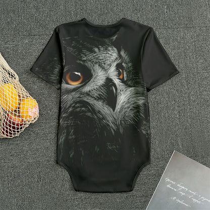 Owl Portrait Print Men's Bodysuit