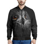 Owl Portrait Print Men's Bomber Jacket