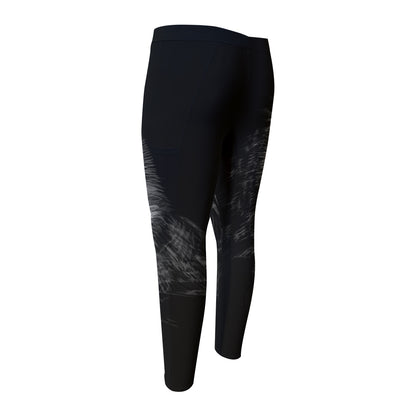 Owl Portrait Print Men's Compression Pants