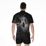 Owl Portrait Print Men's Rompers